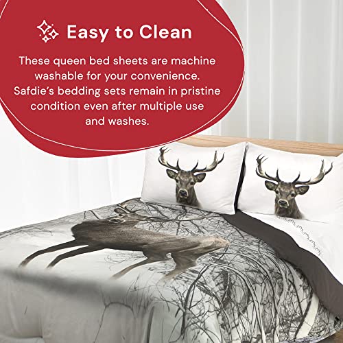  60417.3DQ.02 Full/Queen Deer In Snowy Forest Comforter Set