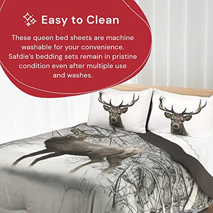  60417.3DQ.02 Full/Queen Deer In Snowy Forest Comforter Set
