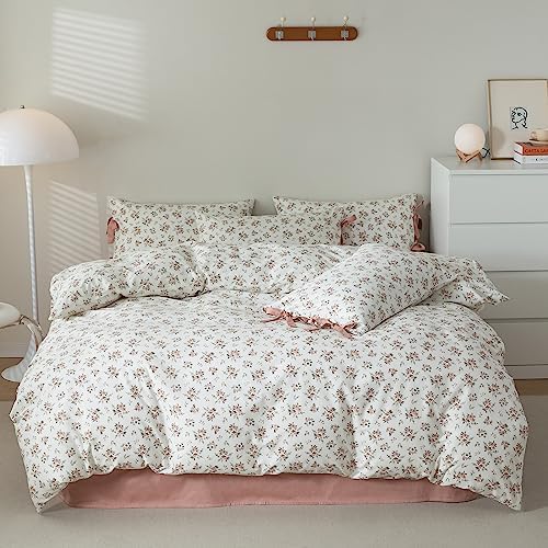  OTOB Green Jersey Duvet Cover Twin Comforter Cover Solid Aesthetic Bedding Set With 2 Pillowcases, 3pcs Jersey Knit Cotton Duvet Cover Set(Green,Twin)