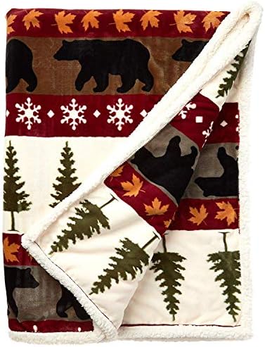  Wrangler Stars & Stripes USA American Flag Sherpa Fleece 54x68 Throw Blanket, 54" X 68", White