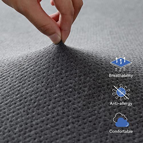  Erdoru 4 Inch Full Size Mattress Topper With Removable Cover,8 Inch Memory Foam Mattress,2-in-1 Combination Mattress Topper In A Box,CertiPUR-US Certified,Grey