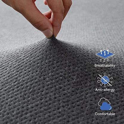  Erdoru 4 Inch Full Size Mattress Topper With Removable Cover,8 Inch Memory Foam Mattress,2-in-1 Combination Mattress Topper In A Box,CertiPUR-US Certified,Grey