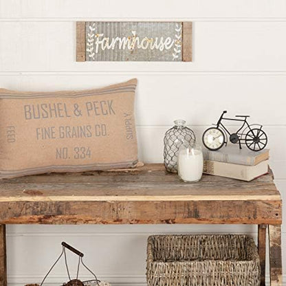  VHC Brands Boho & Eclectic Farmhouse Bedding-Grace White Sham, King (40488)