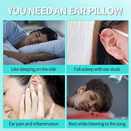  ZZYYZZ Pillow With Ear Hole, Pain Relief Ear Pillow, Ear Guard Pillow, Side Sleeping Pillow For Ear Piercing Ear Pain Ear Inflammation Pressure Sores,C