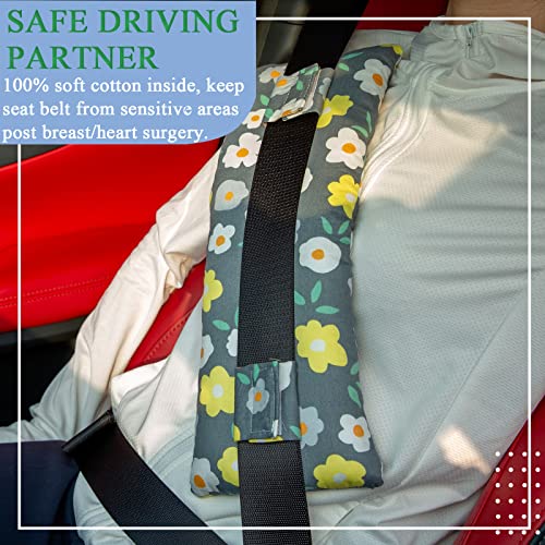  Cococar Mastectomy Recovery Pillow, Post Surgery Seat Belt Pillow For Post Breast Cancer Surgery Or Open Heart Surgery, Soft Lumpectomy Pillow, Chemo Port Pillow, Hysterectomy Recovery Pillow