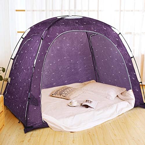  Goplus Bed Tent, Indoor Privacy Play Tent For Warm And Cozy Sleep In Drafty Rooms, Portable Bed Canopy With Carry Bag For Kids And Adult (Twin)