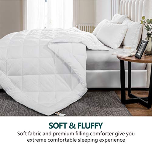  Cozynight Soft Twin XL Size Comforter Duvet Insert-Lightweight Down Alternative Comforter-Fluffy&Breathable Diamond Stitched Reversible White Comforter(68"x92")