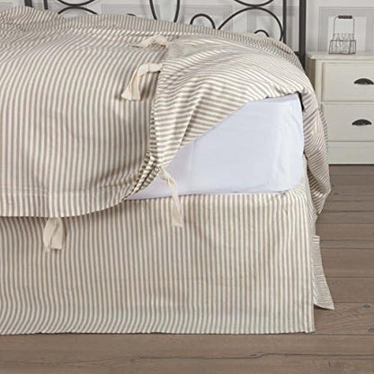  Farmhouse Ticking Stripe Taupe Standard Sham