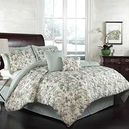  Felicite Set With Coordinating Bed Skirt And 2 Throw Pillows And 2 Shams, King