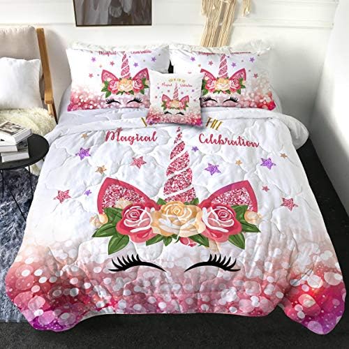  Sleepwish Gold Wolf Comforter Indian Wolf King Size Bed Set 3D Wolves Quilt Set 4 Piece Native American Wolf Bedding Sets With Comforter, Pillow Shams, Cushion Cover (King)