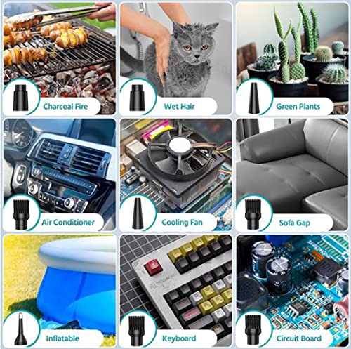  Compressed Air Duster, Electric Air Pump Air Mattress Pump For Inflatables Couch, Pool Floats, Swimming Ring, 6000mAh Rechargeable Air Blower Dust Blower For Car Computer