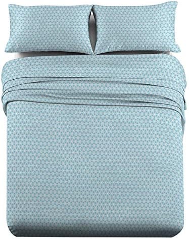  Heavyweight Flannel, 100-Percent Cotton Twin Extra Long XL 3PC Bed Sheets Set, Polka Dots Print, 170 GSM