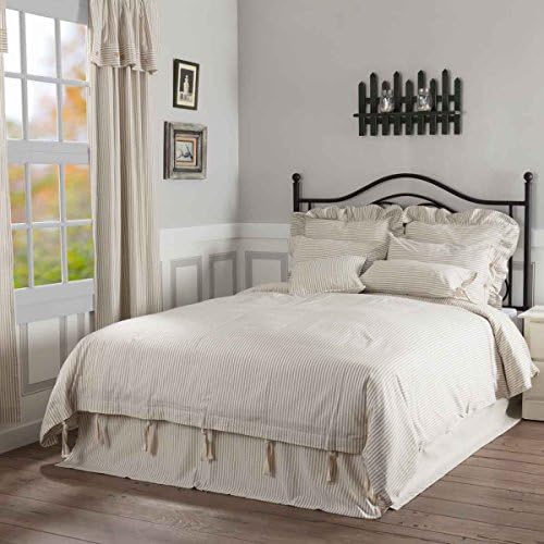  Farmhouse Ticking Stripe Taupe Standard Sham