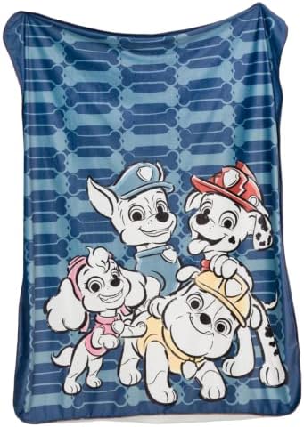  Franco Paw Patrol Soft Premium Plush Sherpa Blanket Throw, 46 In X 60 In, (Official Paw Patrol Product)