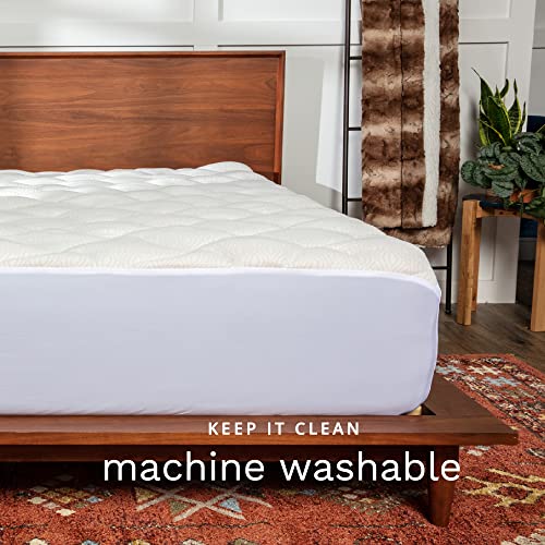  Copper Mattress Topper Pad Queen - Extra Plush Pillowtop - 18” Deep Pockets