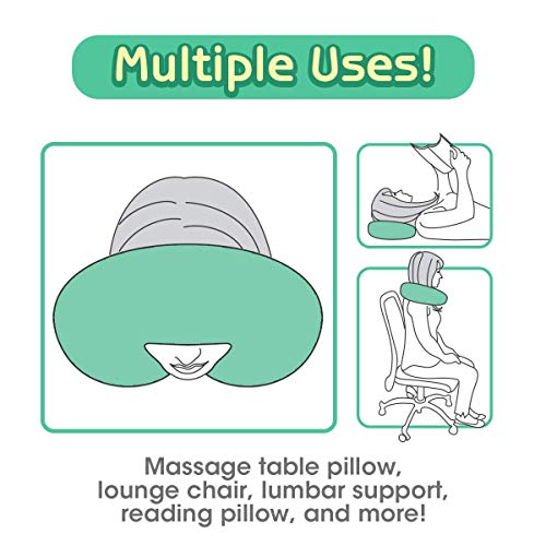  H HOMEWINS Travel Pillow For Kids Toddlers - Soft Neck Head Chin Support Pillow,Cute Animal In Any Sitting Position For Airplane,Car,Train,Machine Washable,Children Gifts (Green Dinosaur)