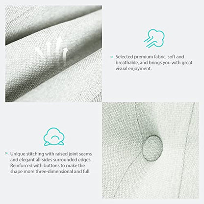  WOWMAX Rectangular Headboard Pillow Bolster Pillow For Bed Back Rest Pillow For Sitting In Bed Daybed Pillows Back Support Pillow For Bed Reading Pillow Grey-Beige Queen