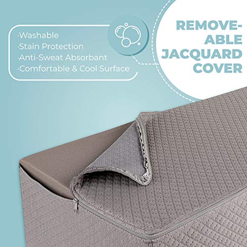  Kolbs Single Leg Elevation Pillow | Post Surgery Leg Pillow | Stylish Chic Jacquard Cover | Ankle Knee And Leg Support Pillow For Injury After Surgery (Single Leg)