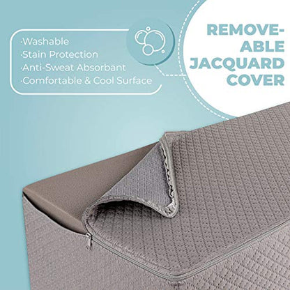  Kolbs Single Leg Elevation Pillow | Post Surgery Leg Pillow | Stylish Chic Jacquard Cover | Ankle Knee And Leg Support Pillow For Injury After Surgery (Single Leg)