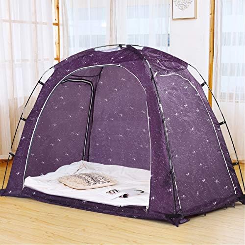  Goplus Bed Tent, Indoor Privacy Play Tent For Warm And Cozy Sleep In Drafty Rooms, Portable Bed Canopy With Carry Bag For Kids And Adult (Twin)