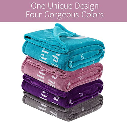  FILO ESTILO Daughter Gifts From Dad, Mom, Daughter Throw Blanket Bedroom Décor For Girls, Birthday Gifts For Daughter, Unique Presents For Daughters 60x50 Inches (Pink)