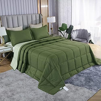  SOULOOOE 128x120 Oversized King Plus Comforter Extra Large King Size Quilts 3 Pieces Lightweight Reversible Down Alternative Cooling Summer Comforter For All Season With 8 Corner Tabs Beige