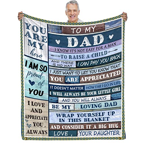  Gift For Dad Birthday Gifts For Dad From Daughter Dad Gifts - Best Dad Ever Gifts Dad Blankets To My Dad Blanket Christmas Thanksgiving Gift Ideas 60"x50"