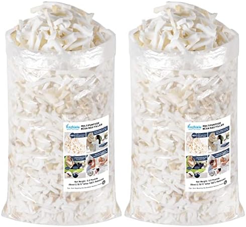  Anzhixiu Bean Bag Chair Filler Shredded Memory Foam 100% New,5Pounds,Pillow Stuffing For Couch Pillows, Stuffed Animals, Dog Bed & Couch Cushion Filling, Light Brown Color