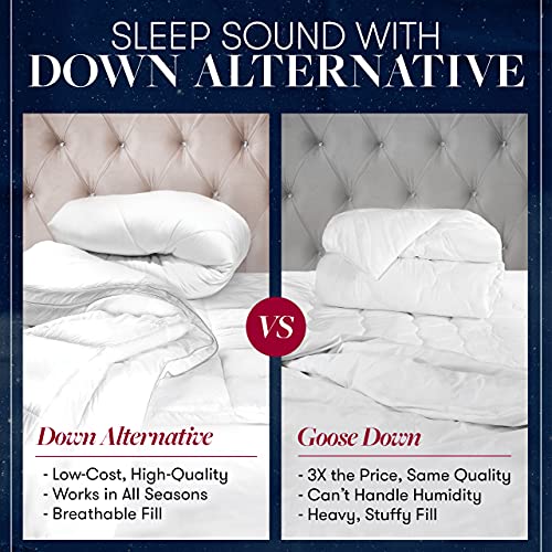  Beckham Hotel Collection Goose Down Alternative Reversible Comforter - All Season - Premium Quality Luxury Comforter - King/Cal King - Grey/Black