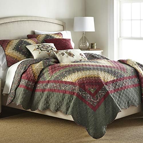  Donna Sharp Full/Queen Bedding Set - 3 Piece - Sea Breeze Star Contemporary Quilt Set With Full/Queen Quilt And Two Standard Pillow Shams - Machine Washable