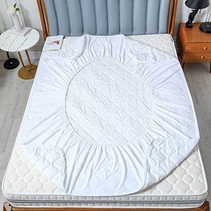  Quilted Waterproof Twin XL Mattress Protector Pad For College Dorm Room Bed Soft Noiseless Fitted Matress Cover With Elastic Pocket