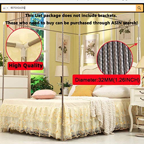  Obokidly Elegant Flower Printing 2-in-1 Double Protection 4 Corner Bed Mosquito Net And Bed Curtains Privacy Protection For Boys Girls Kids Bedroom Decoration (Full, Jade-Flower1)