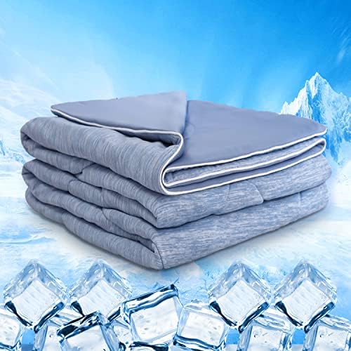  MH MYLUNE HOME Cooling Comforter King Size, Cooling Blanket With Arc-Chill Cooling Fiber, Cold Summer Blanket For Hot Sleepers Night Sweats And Hot Flashes,Lightweight Summer Comforter, Blue