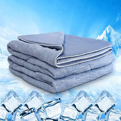  MH MYLUNE HOME Cooling Comforter King Size, Cooling Blanket With Arc-Chill Cooling Fiber, Cold Summer Blanket For Hot Sleepers Night Sweats And Hot Flashes,Lightweight Summer Comforter, Blue