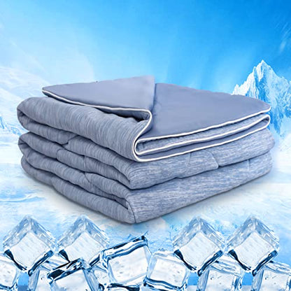  MH MYLUNE HOME Cooling Comforter King Size, Cooling Blanket With Arc-Chill Cooling Fiber, Cold Summer Blanket For Hot Sleepers Night Sweats And Hot Flashes,Lightweight Summer Comforter, Blue