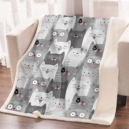  Pig Throw Blanket For Kids Girls Pink Piggy Blankets Cute Fleece Blanket Adults Women Farm Animal Sherpa Plush Blanket For Couch Bed Sofa (50"x60")