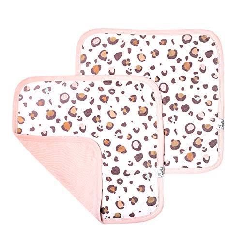  Copper Pearl 3-Layer Knit Security Blanket Set Sized 16" X 16" 2-Pack Picasso