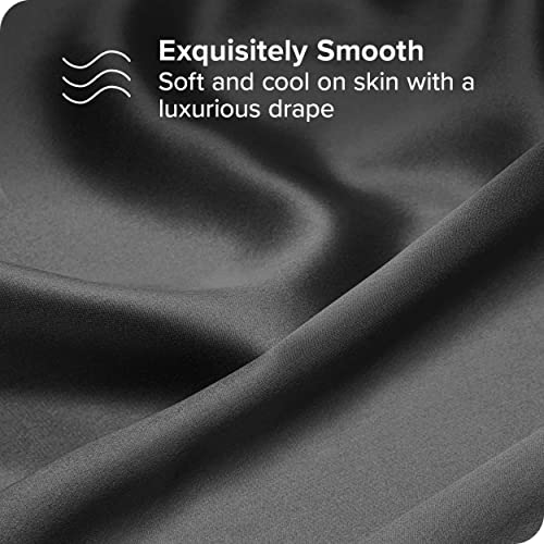  Silk Mulberry Pillowcases - Standard/Queen Size - For Hair And Skin - Grey Pillowcases - Easy Care - 100% Pure Premium Mulberry Silk - Zipper Closure (Standard, Grey)