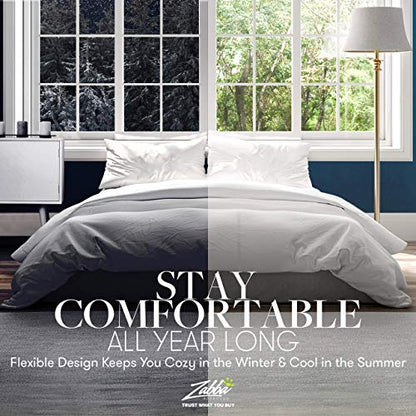  Beckham Luxury Linens Full/Queen Size Comforter - 1600 Series Down Alternative Home Bedding & Duvet Insert - Slate Gray
