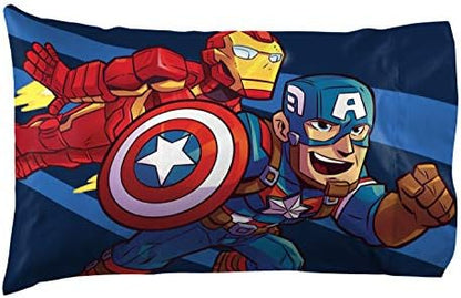 Jay Franco Bluey Hello 1 Single Reversible Pillowcase - Double-Sided Kids Super Soft Bedding (Official Bluey Product)