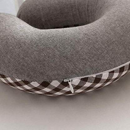  Edomi Buckwheat Neck Pillow For Sleeping U Shaped Pillow Cooling Travel Head Support Pillow For Neck Pain Relief Side Sleepers Buckwheat Hulls Concealed Zipper (12x12 Inch, AB-Black)
