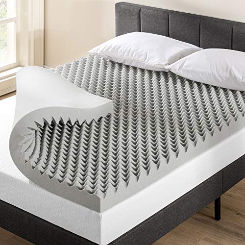  Mellow 4 Inch Egg Crate Memory Foam Mattress Topper With Infusion, Twin