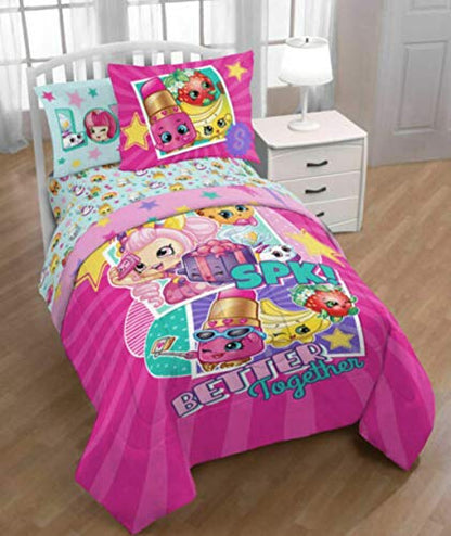  Franco Manufacturing Shopkins 'Better Together' 2 Piece Twin/Full Comforter And Sham Set #412395701