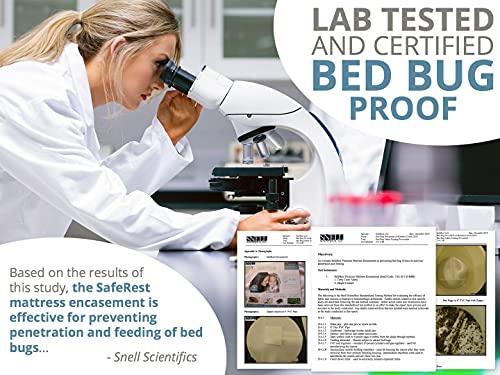  SafeRest Zippered Mattress Protector - Premium 9-12 Inch Waterproof Mattress Cover For Bed - Breathable & Noiseless Washable Mattress Encasement - Twin XL