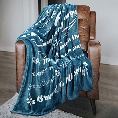  Breast Cancer Gifts For Women Fleece Healing Thoughts Blanket Super Soft & Warm Get Well Breast Cancer Blanket Sympathy Gift With Inspirational Positive Energy (50"x60", Pink)