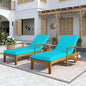 GENERIC Set Of 2 Solid Wood Reclining Daybed Blue Modern Contemporary Includes Hardware