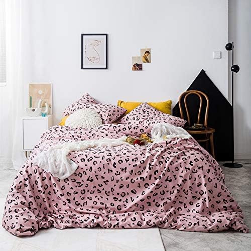  YuHeGuoJi White Floral Duvet Cover King 100% Cotton Black Flower Duvet Cover 3 Pcs Set 1 Plant Blossom Patterned Duvet Cover With Zipper Ties 2 Pillowcases Farmhouse Cartoon Botanical Bedding Set
