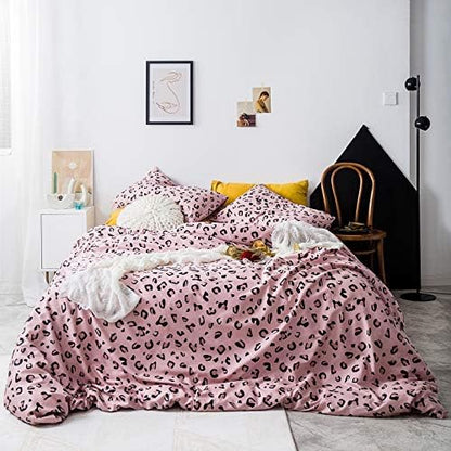  YuHeGuoJi White Floral Duvet Cover King 100% Cotton Black Flower Duvet Cover 3 Pcs Set 1 Plant Blossom Patterned Duvet Cover With Zipper Ties 2 Pillowcases Farmhouse Cartoon Botanical Bedding Set