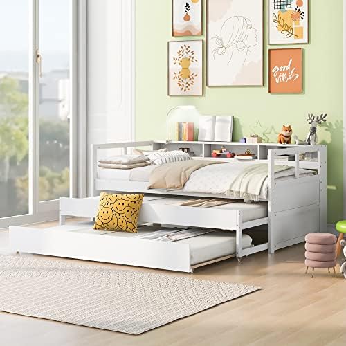  Merax Full Size Daybed, Wood Full Daybed Frame With Headboard, Full Size Sofa Bed, Perfect For Lounging, Sleeping Or Entertaining Guests, Espresso