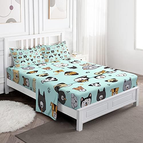  Jekeno Full Size Bohemian Bedding Sheet Set, Boho Sheet Set 3 Piece Colorful Tribal Striped Bed Sheets Set + Deep Pocket Fitted Sheets + Flat Sheet + Pillow Case